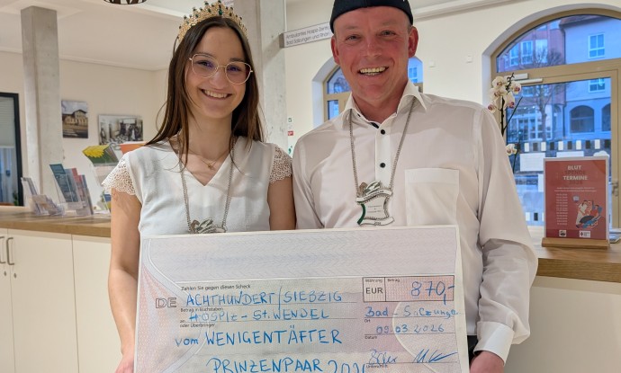 Spende 870,00 Euro / Wenigentäfter Karnevalsverein